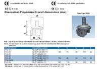 FGDR32/50 πρότυπος ρυθμιστής πίεσης αερίου αλουμινίου με χτισμένος στο φίλτρο Ιταλία Giuliani Anello που γίνεται