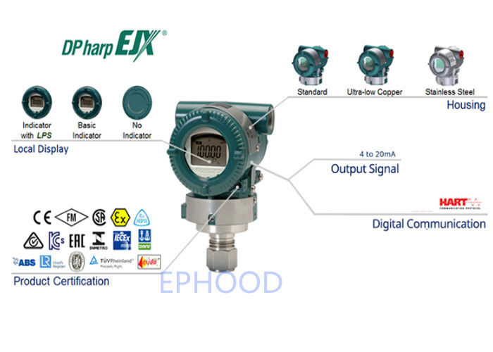 EJX630A πρότυπη υψηλής επίδοσης διαφοράς πίεσης συσκευή αποστολής σημάτων πίεσης συσκευών αποστολής σημάτων ψηφιακή