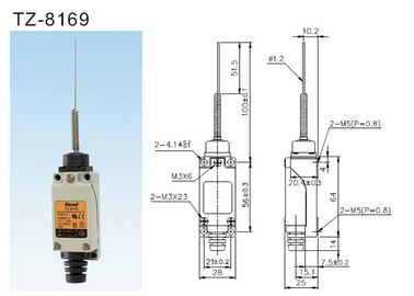 Τείνετε τον τύπο TZ-8169 διακόπτης θέσης TZ8169 ανοίξεων διακοπτών ορίου