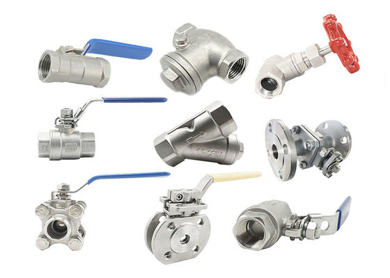 NPT βαλβίδων σφαιρών 304 316 SS υγειονομικό συμπαγές νήμα με το σπειροειδές στόλισμα πληγών